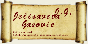 Jelisaveta Gašović vizit kartica